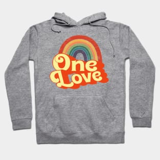 One Love (retro rainbow) Hoodie